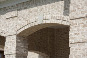 Brick arch featuring Belden Jumbo Polar White Clear